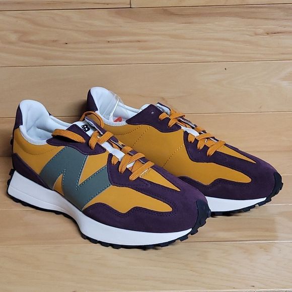 New Balance 327 Burgundy Maroon Orange Mens Shoe Sneaker MS327LY1 - Picture 2 of 11